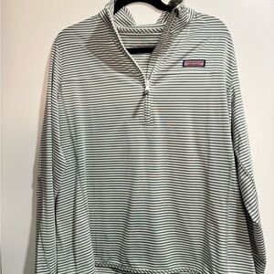 Vineyard Vines Gray Striped Women's Quarter Zip